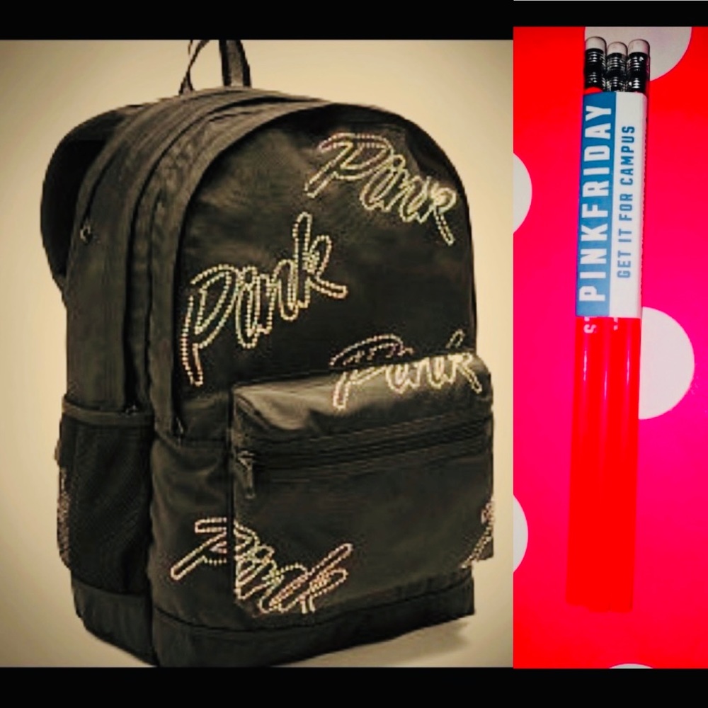 PINK Bling Campus Backpack + Exclusive